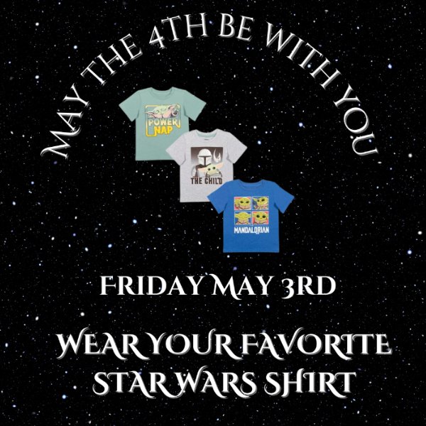 WEAR YOUR FAVORITE STAR WARS SHIRT